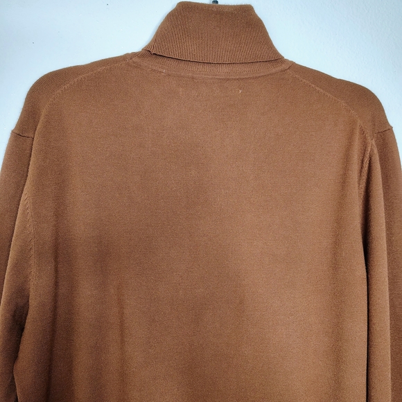 Perry Ellis Men's Ginger Turtleneck Sweater Sz L Viscose Autumn 🍁🍂 - Picture 14 of 15